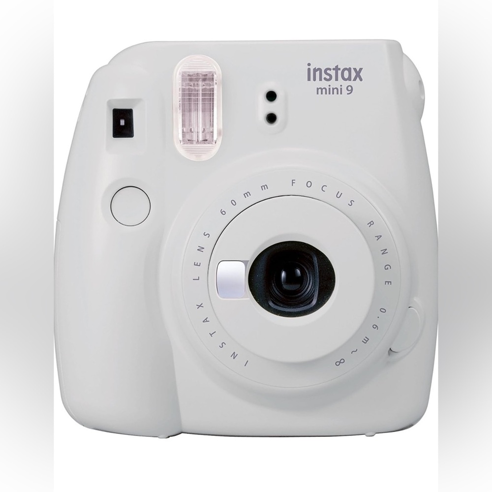 FUJiFILM Instax Mini 9 Instant Camera - Smokey White with Leather Case